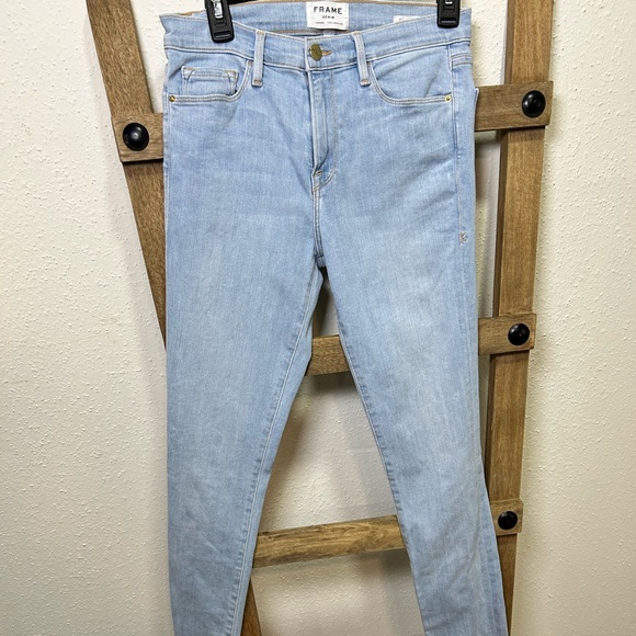 Frame Denim Light Blue Skinny Jeans - Picture 4 of 7
